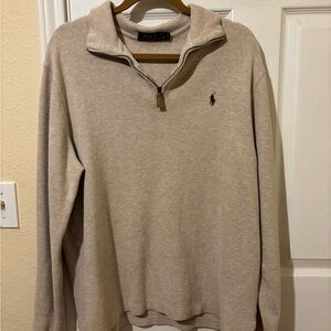 Ralph Lauren Light Tan Zip-Up Sweater